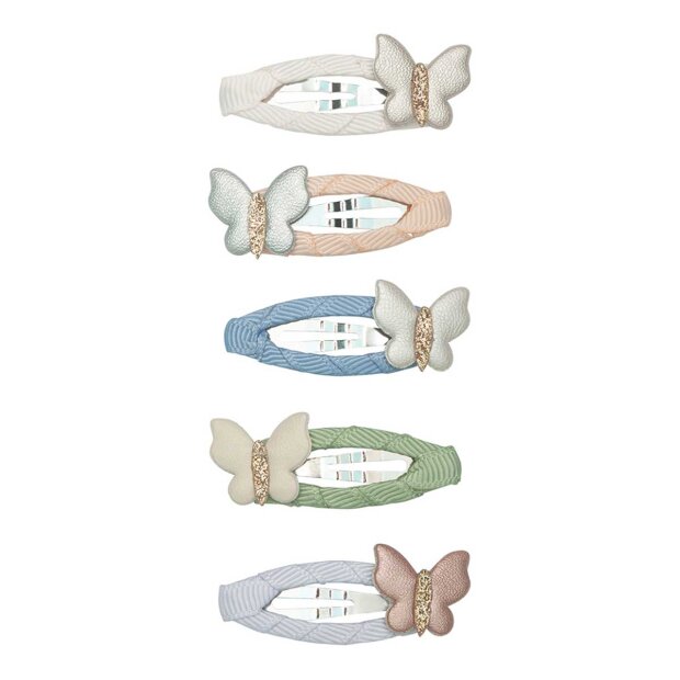 Billede af 5 Hårspænder - Mini Pastel Buttuerfly Tulip Fra Mimi & Lula