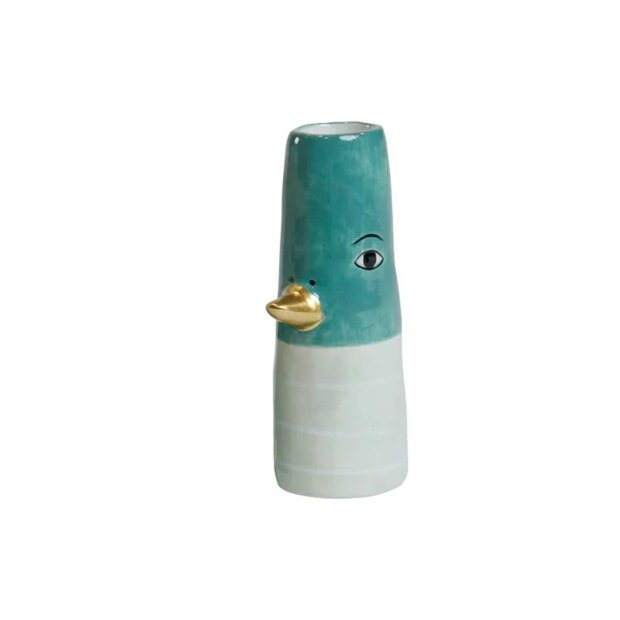 Billede af Keramikvase M/and 4x10 Cm | Strib Fra Speedtsberg