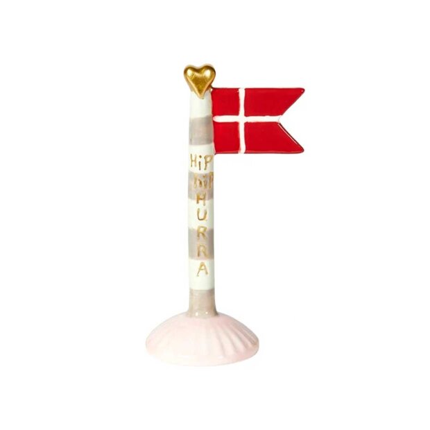 Billede af Keramikflag Hurra 14 Cm | Sand Strib Fra Speedtsberg