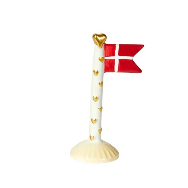 Billede af Keramikflag Hjerte 14 Cm | Gul Fod Fra Speedtsberg