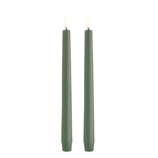 Led Taper Candle Twin Pack | Olive Fra Uyuni
