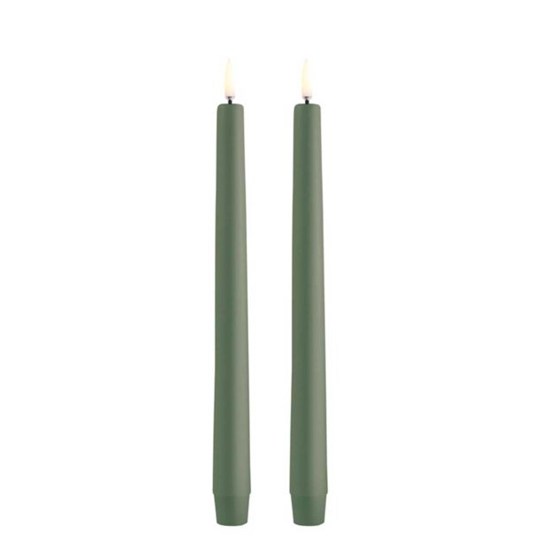 Billede af Led Taper Candle Twin Pack | Olive Fra Uyuni