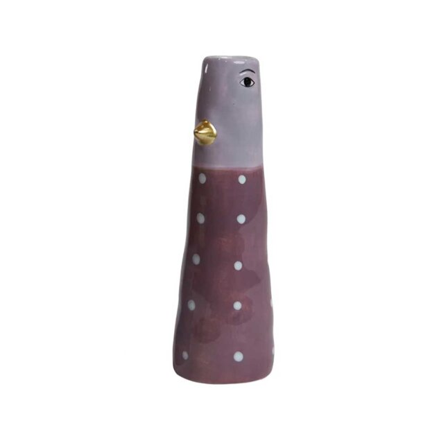 Billede af Keramikvase M/and 5x16 Cm | Prik Fra Speedtsberg