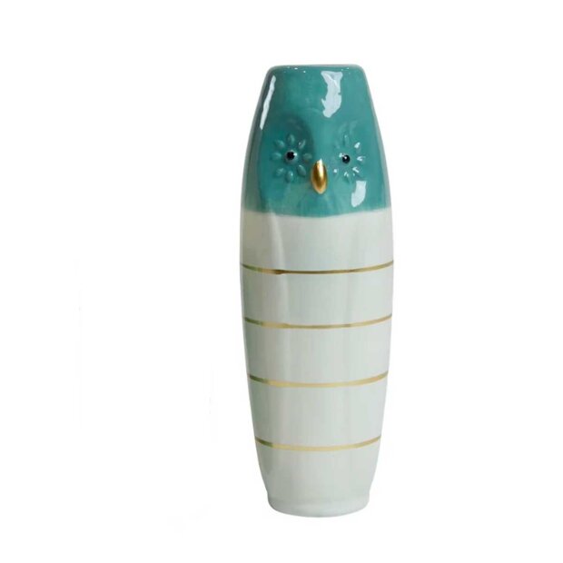 Billede af Keramikvase M/ugle 6x17 Cm | Strib Fra Speedtsberg