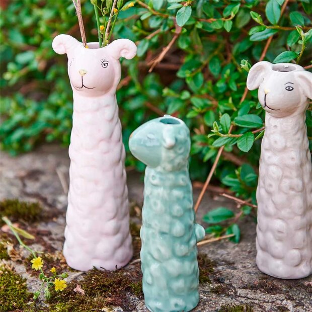 SPEEDTSBERG - KERAMIKVASE M/VÆDDER 18 CM | AQUA SPEEDTSBERG - KERAMIKVASE M/VÆDDER 18 CM | AQUA