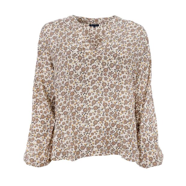 Billede af Luna Bluse | Latte Daisy Fra Black Colour