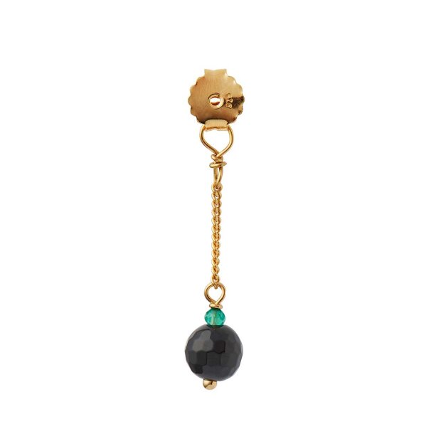Billede af Cherie Bon Bon Behind Ear Ørering 1 Stk. | Forgyldt M/sort Fra Stine A