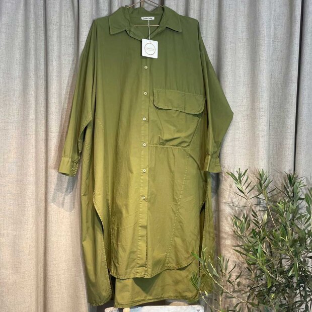 Billede af Zen Tokyo Lang Skjortekjole | Olive Fra Cabana Living