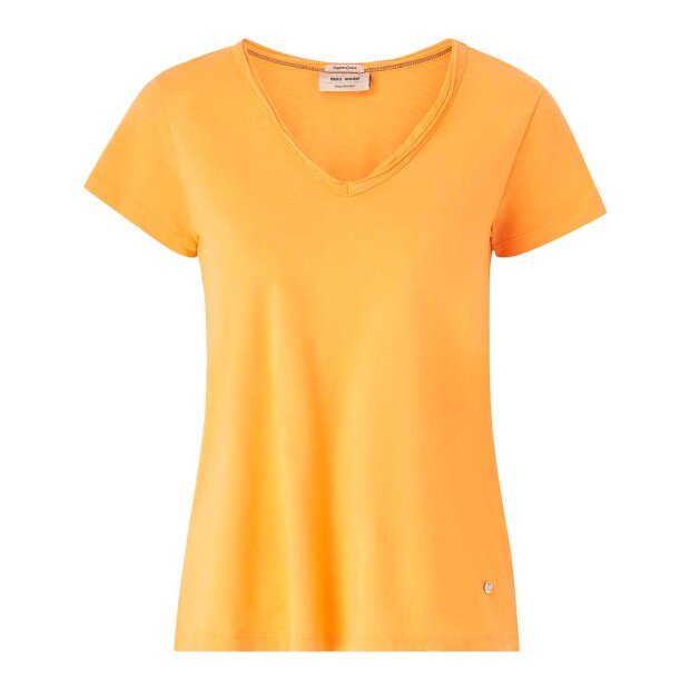 7: Tulli V Ss Basic T-shirt | Blazing Orange Fra Mos Mosh