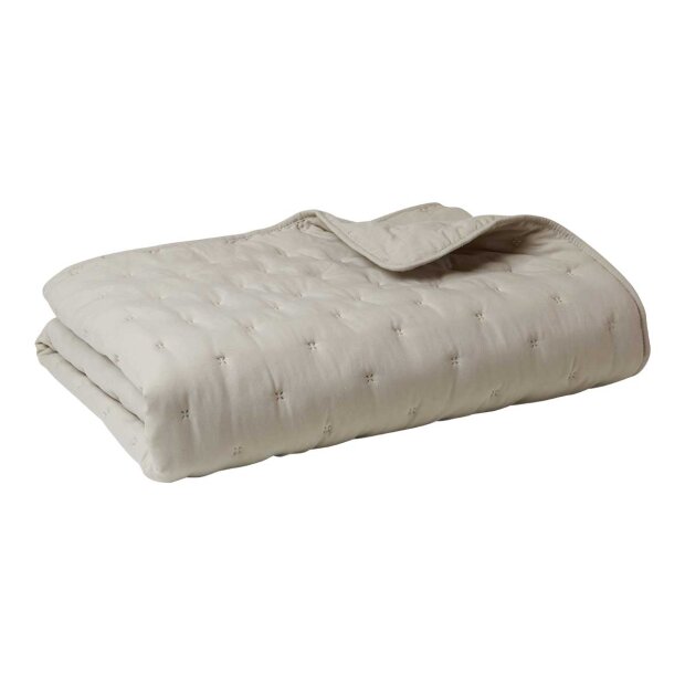 Billede af Plaid M/cirkelstikning 130x170 | Beige Fra Speedtsberg