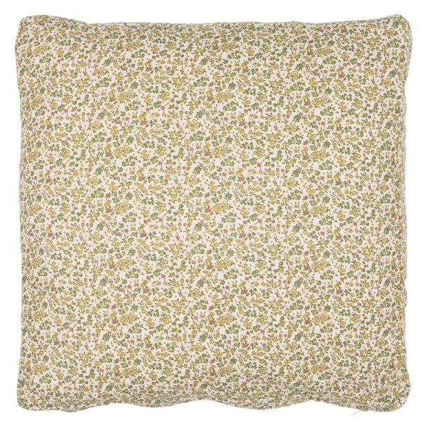 Billede af Eva Blomstret Boxpude 45x45 Cm | Grøn/rød/gul Fra Ib Laursen