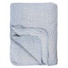 IB LAURSEN - STRIBET QUILT 130X180 | HVID/BLÅ