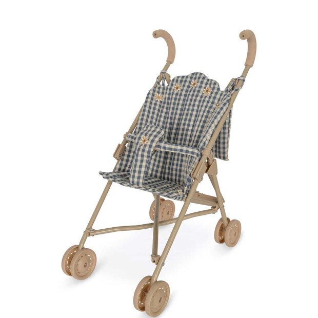 KONGES SLØJD - KLAPVOGN TIL DUKKE | CAPTAINS BLUE CHECK