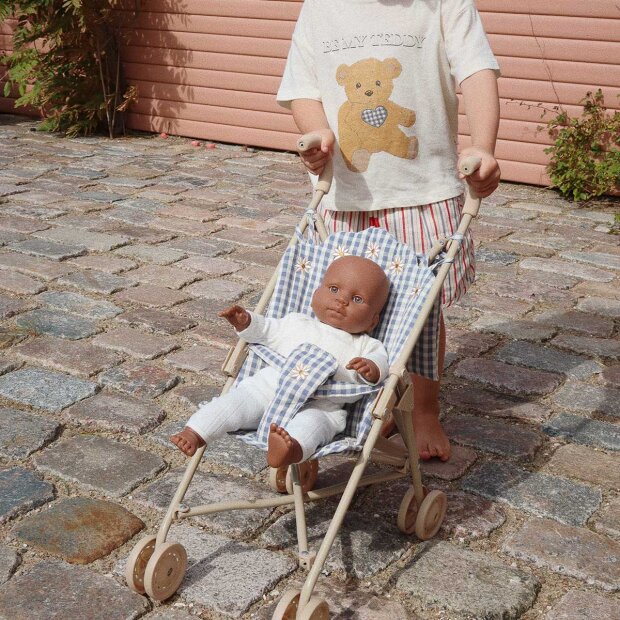 KONGES SLØJD - KLAPVOGN TIL DUKKE | CAPTAINS BLUE CHECK