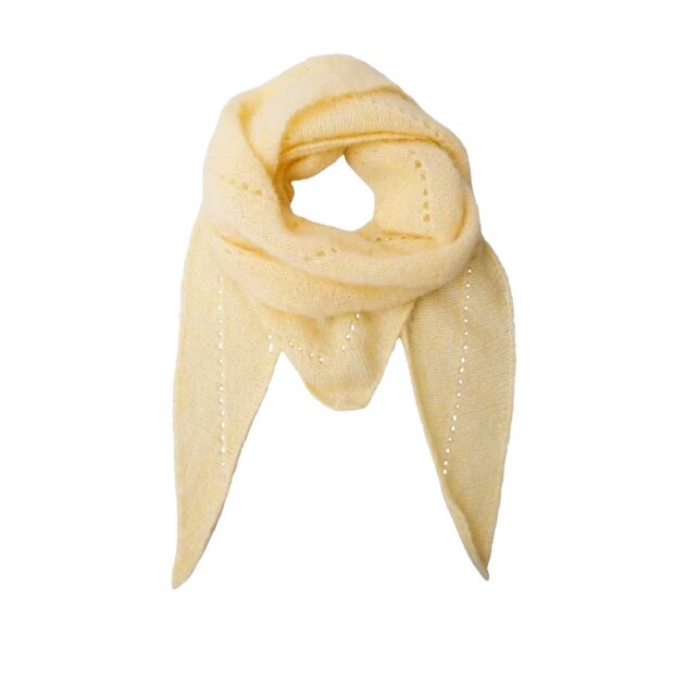 Billede af Dell Strikket Mini Tørklæde | Pastel Gul Fra Black Colour