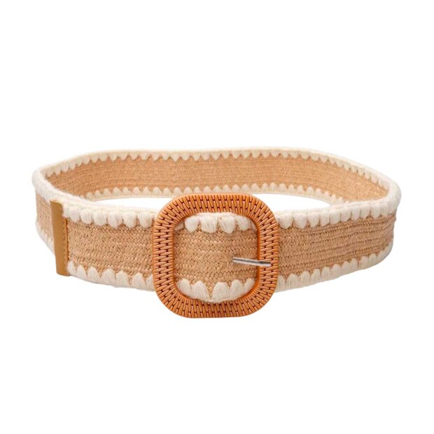 Billede af Tassy Elastisk Bælte | Camel Fra Black Colour