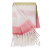 COZY LIVING - MATHEA ULDPLAID 130X170 CM | STRIPED CORAL