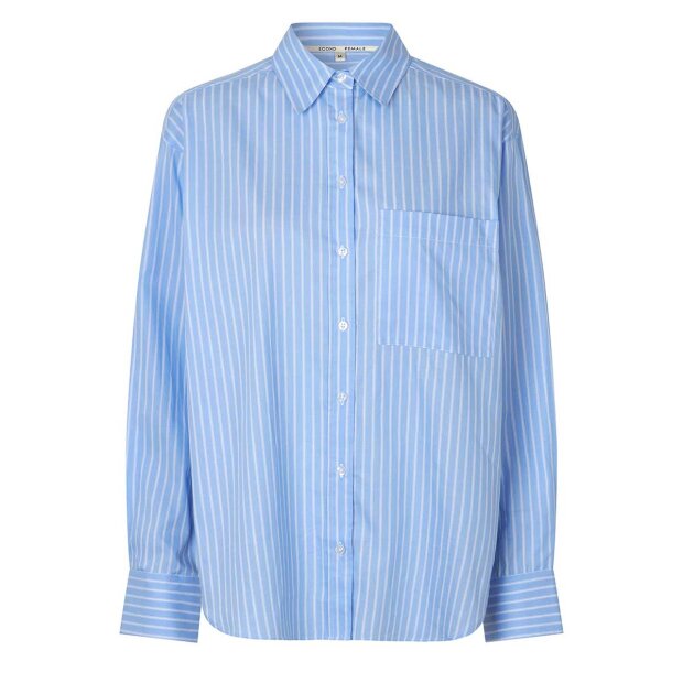 Billede af Amale Skjorte | Lys Blå Stribet Fra Second Female