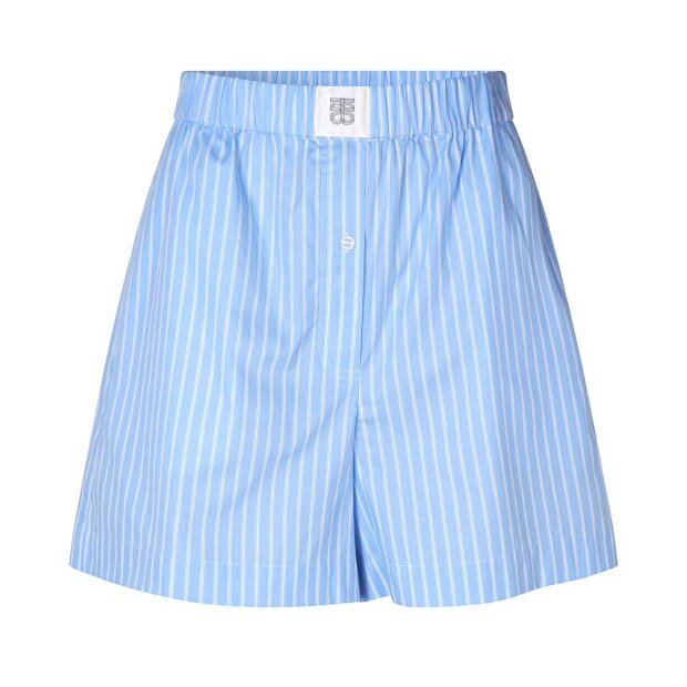 Billede af Amale Shorts | Lys Blå Stribet Fra Second Female