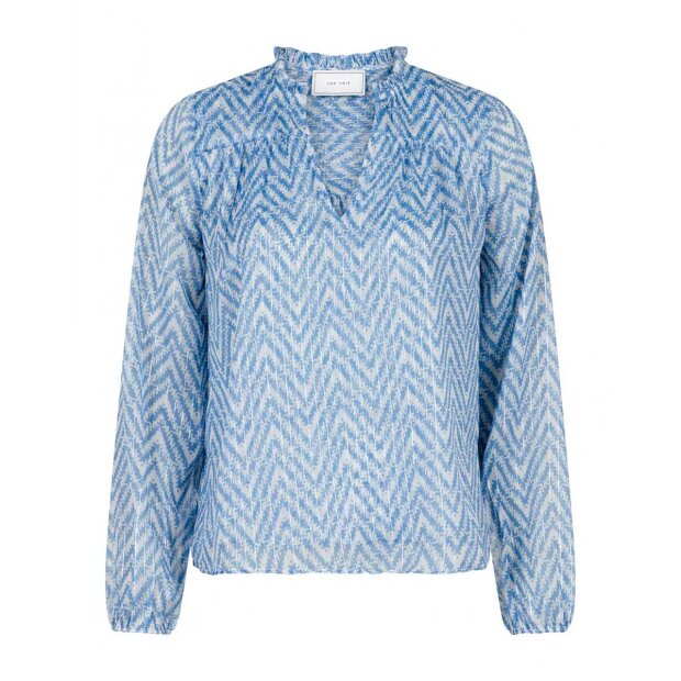 Billede af Bisa Big Tile Bluse | Lys Blå Fra Neo Noir