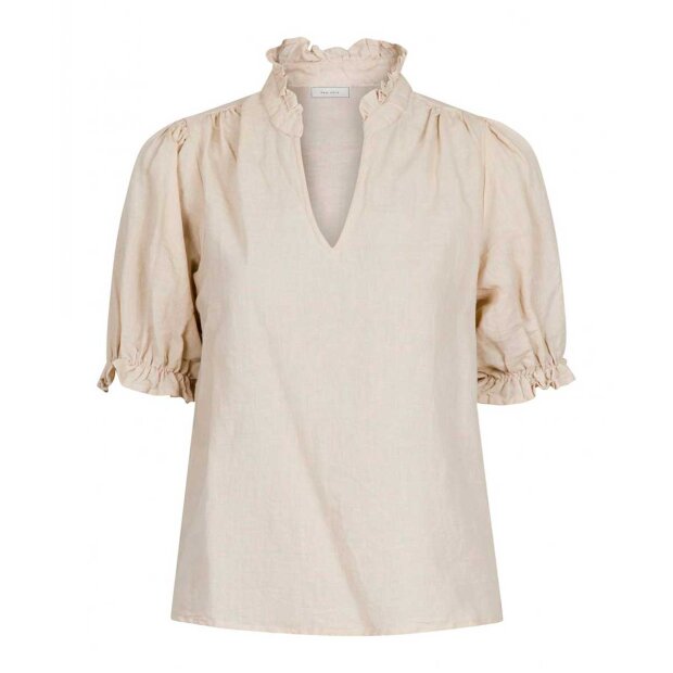 Billede af Odesa Linen Bluse | Sand Fra Neo Noir