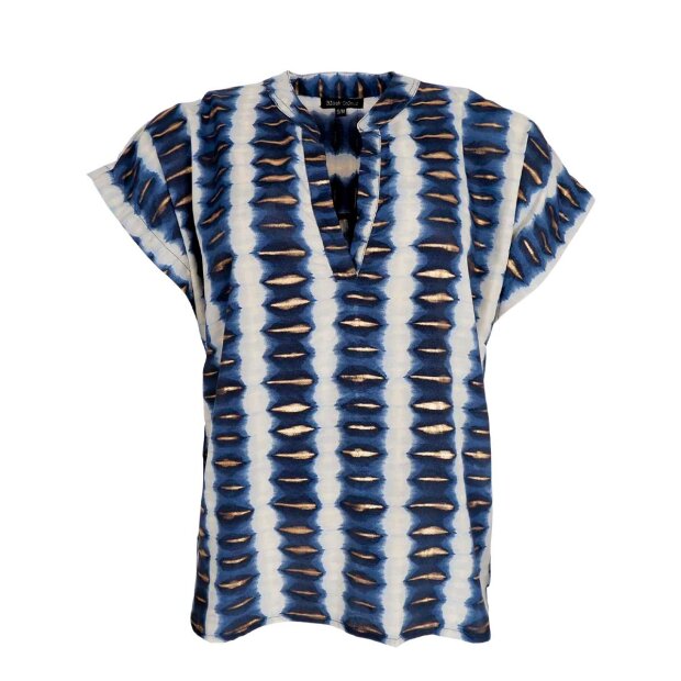 Billede af Luna Andrea Top M/korte Ærmer | Glow Blue Fra Black Colour