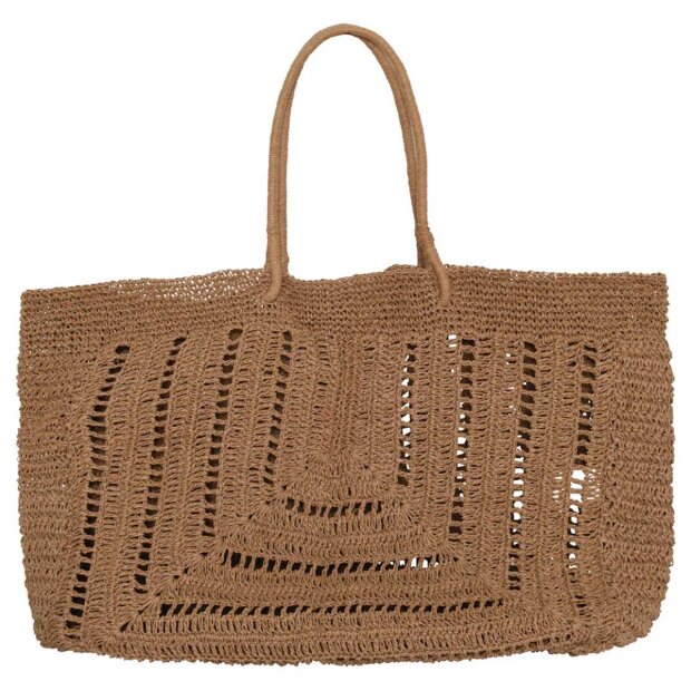 Billede af Riga Raffia Taske - Large 75x50 Cm | Natur Brun Fra Frau