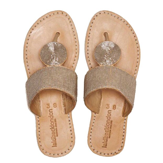 Billede af Heron Sandal | Lys Brun/silver Fra Laid Back London