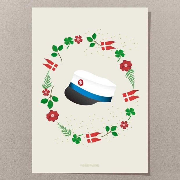 VISSEVASSE - MINI ANLEDNINGSKORT A7 | GRADUATION BLUE