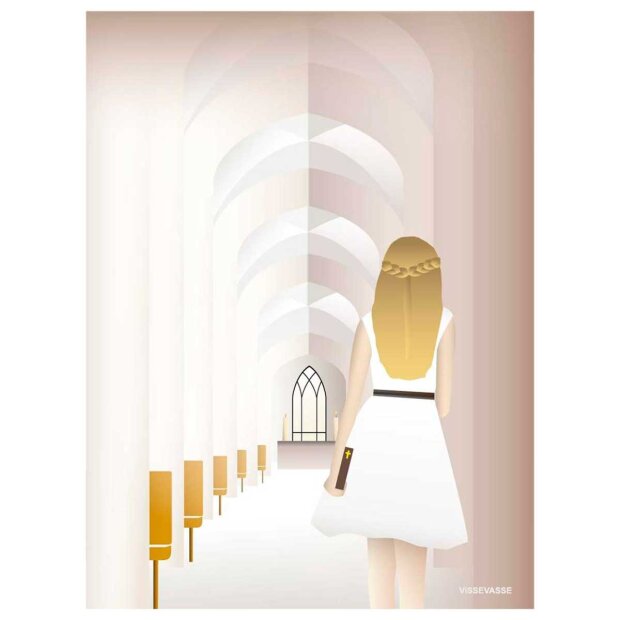 Billede af Anledningskort A6 | Konfirmation Pige Fra Vissevasse