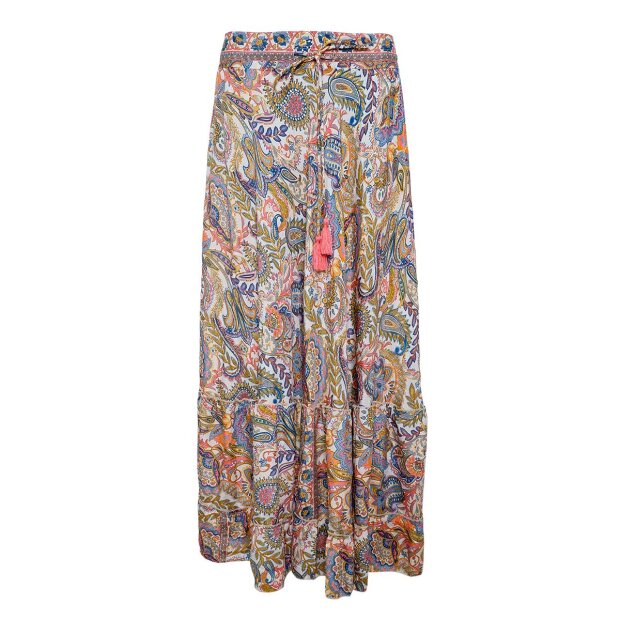 Billede af Luna Maxi Nederdel M/flæser | Summer Garden Fra Black Colour