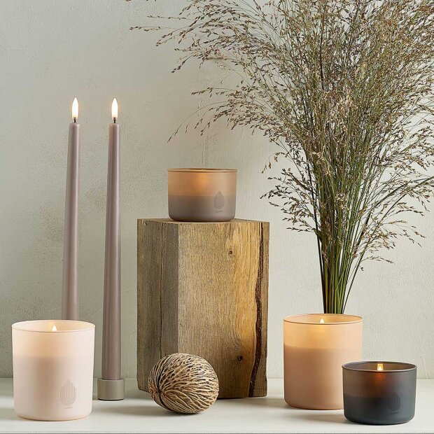 UYUNI - LED LYS - GLAS 8,5X6 CM | BEIGE