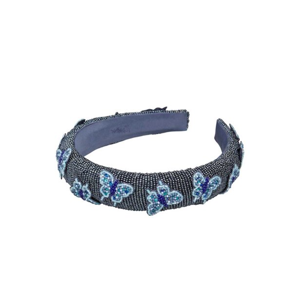 Billede af Adonia Midi Beaded Hårbøjle | Sargossa Sea Blue Fra Beck Søndergaard