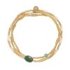 A BEAUTIFUL STORY - ENERGETIC AVENTURINE ARMBÅND | FORGYLDT