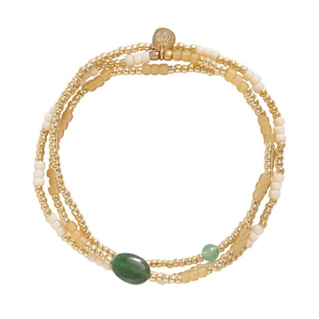 Billede af Energetic Aventurine Armbånd | Forgyldt Fra A Beautiful Story