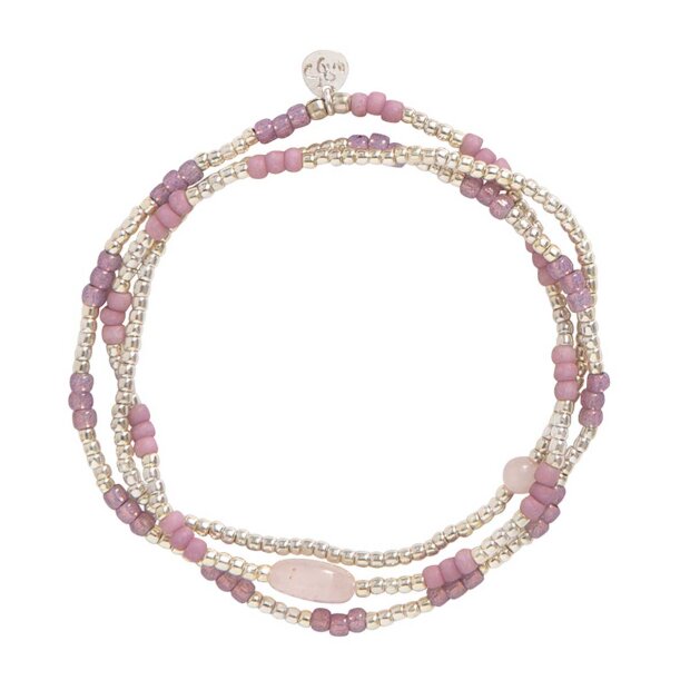 Billede af Energetic Rose Quartz Armbånd | Sølv Fra A Beautiful Story