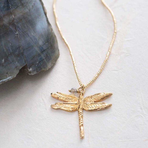 A BEAUTIFUL STORY - PARADISE LABRADORITE HALSKÆDE | FORGYLDT