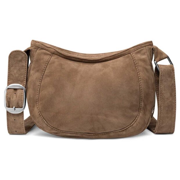 Billede af Crossover Taske I Ruskind M/spænde | Sand Fra Depeche