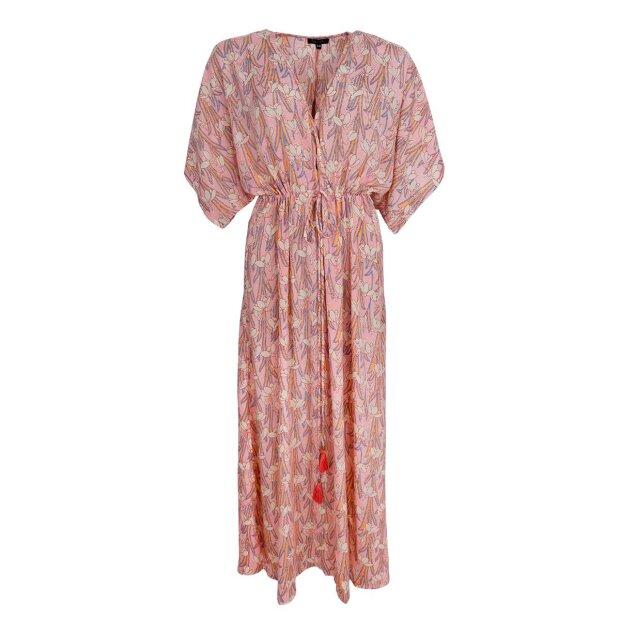 Billede af Lang Luna Kjole M/v-hals | Columbine Peach Fra Black Colour