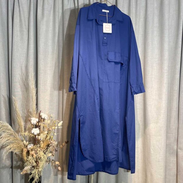 Billede af Duna Kjole | Patent Blå Fra Cabana Living