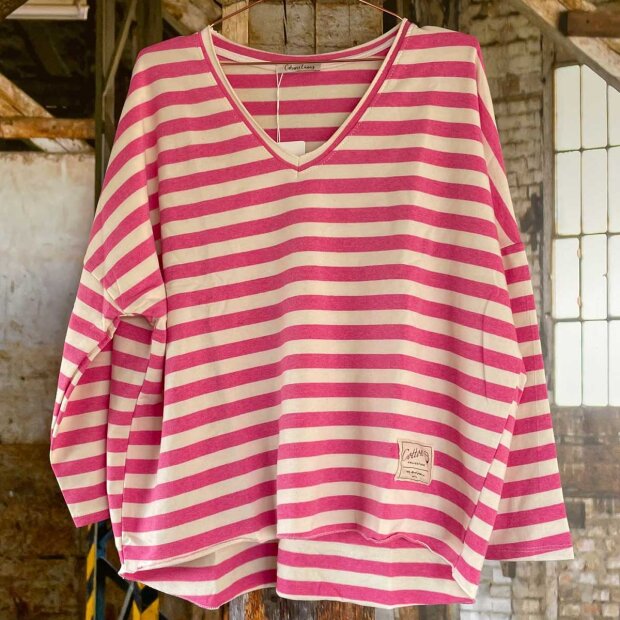 Billede af Garda Bluse | Pink/hvid Fra Cabana Living