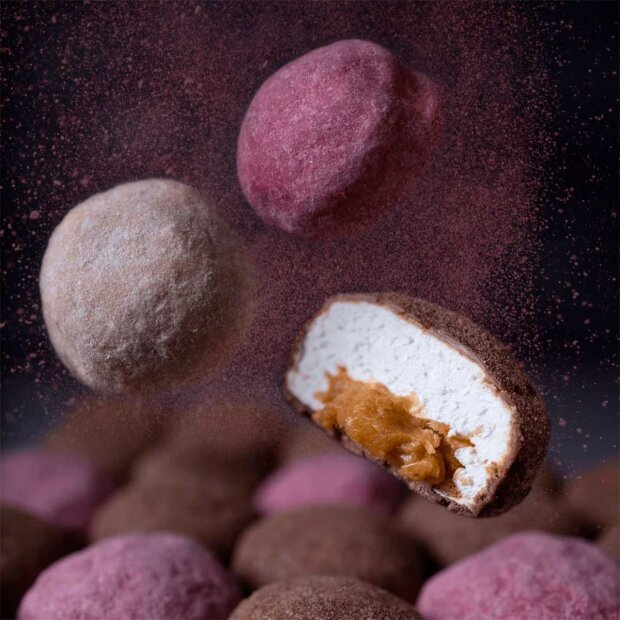 THE MALLOWS - FILLED MALLOWS ÆSKE M/5 STK. | RUBY CHOCOLADE