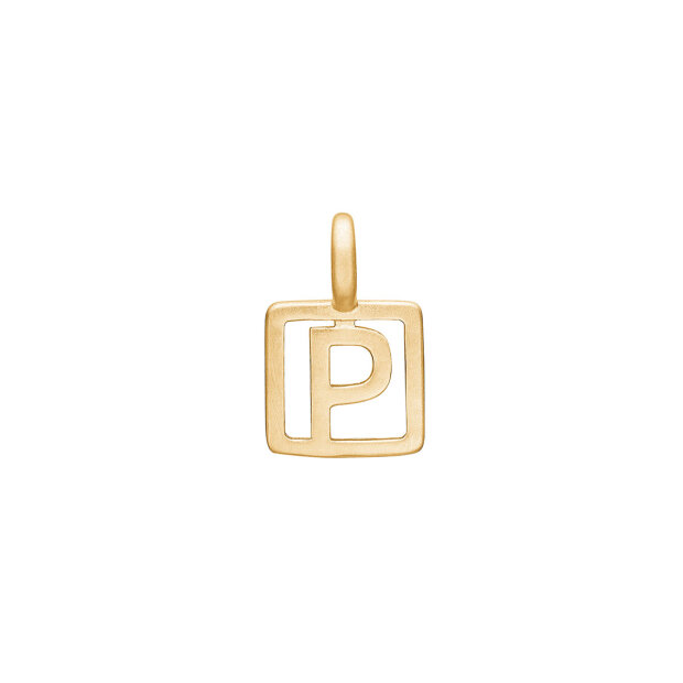Billede af Enamel Letter P | Forgyldt Fra Enamel Copenhagen