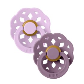 BIBS - 2-PAK - BOHEME - RUND - STR. 2 | VIOLET SKY/MAUVE