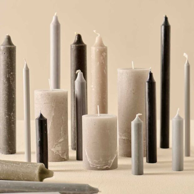 IB LAURSEN - STEARINLYS - RUSTIK | FRENCH GREY