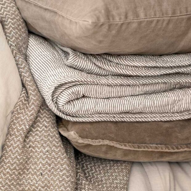 IB LAURSEN - PUDE VELOUR INK. FYLD 50X50 CM | LINEN