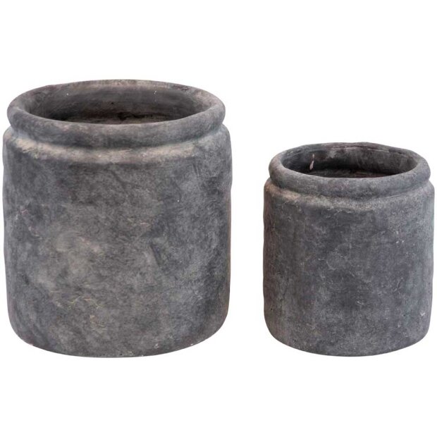 CHAKAR - DAHLA RUSTIK KRUKKE 15X16 CM | SORT