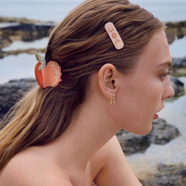 MAANESTEN - ABELTA HÅRKLEMME - CRANBERRY