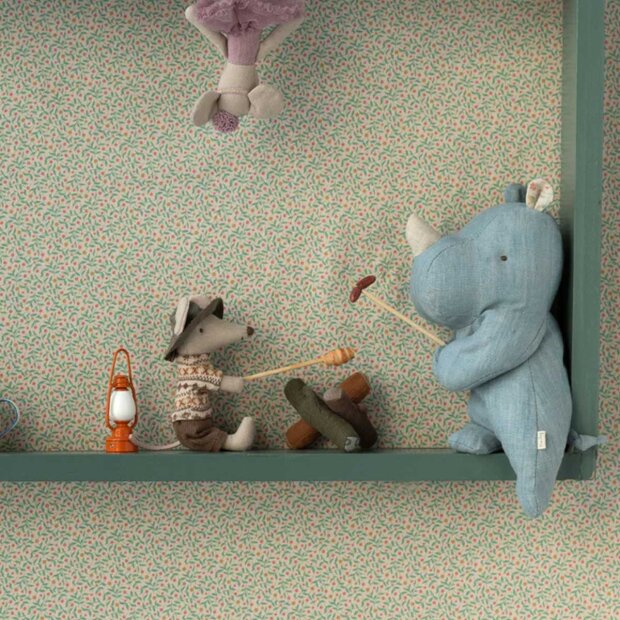 MAILEG - LILLE NÆSEHORN BLÅ/SAND