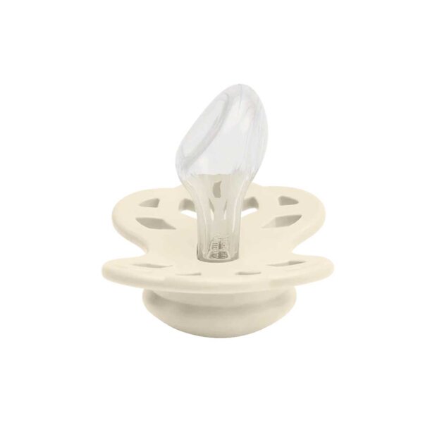 BIBS - 2-PAK INFINITY SILICONE - ANATOMISK - STR. 2| IVORY/SAGE
